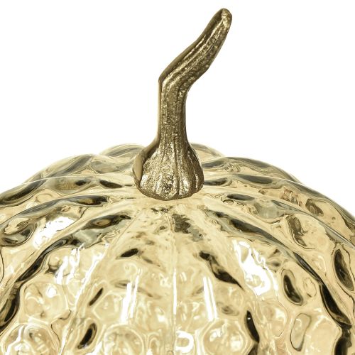 Article Décoration citrouille en verre, décoration de table citrouille en verre, automne Ø14cm H19cm
