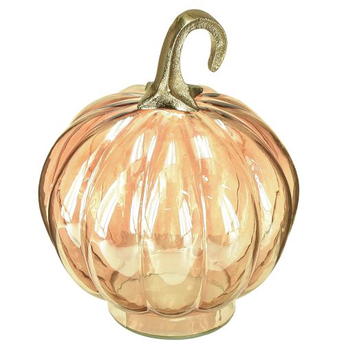 Article Décoration citrouille en verre décoration de table citrouille orange Ø14cm H18cm