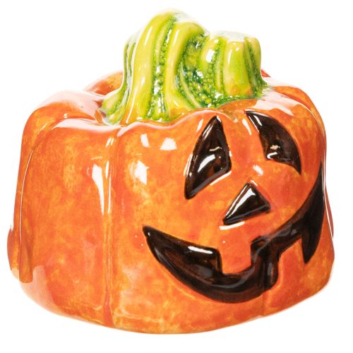 Figurine décorative de citrouille en céramique pour l'automne et Halloween, 8 cm