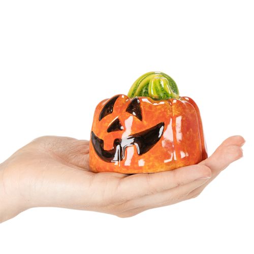Figurine décorative de citrouille en céramique pour l'automne et Halloween, 8 cm | Floristik24.fr