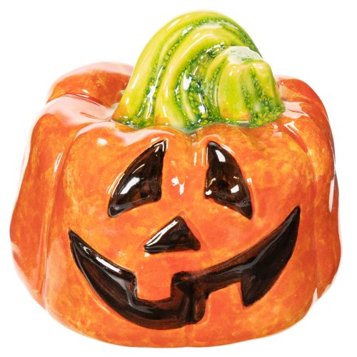 Figurine décorative de citrouille en céramique pour l'automne et Halloween, 8 cm | Floristik24.fr