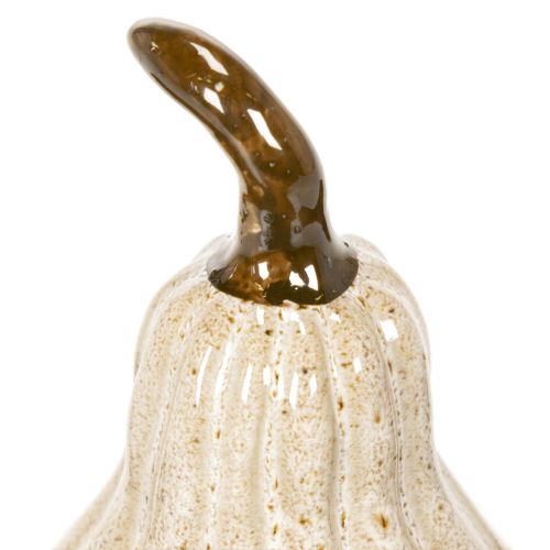 Décoration Citrouille en Céramique Beige 12 cm | Floristik24.fr