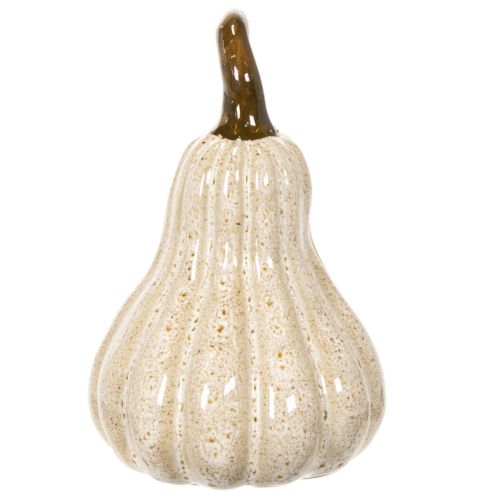 Décoration Citrouille en Céramique Beige 12 cm | Floristik24.fr