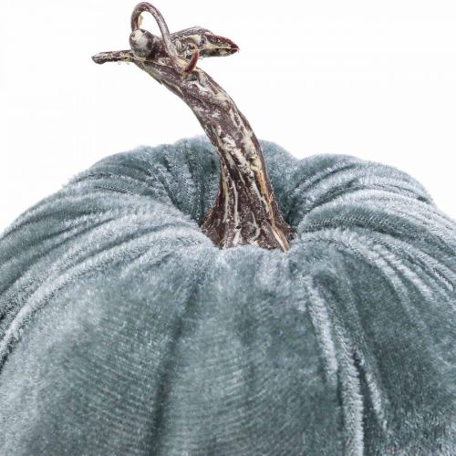 Article Décoration citrouille automne beige gris floqué H11cm Ø12cm 3 pcs