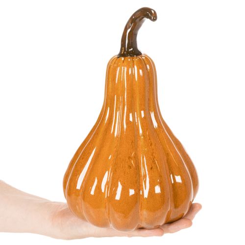 Citrouille décorative en céramique orange 26 cm | Floristik24.fr