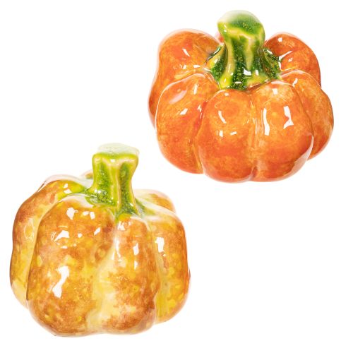 Citrouilles décoratives pour décoration de table automnale, 6 cm, 2 pièces | Floristik24.fr