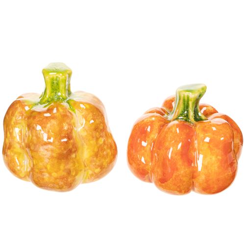 Citrouilles décoratives pour décoration de table automnale, 6 cm, 2 pièces