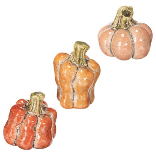 Ensemble de citrouilles : Petites citrouilles décoratives pour la décoration d'automne, 5 cm, lot de 3 | Floristik24.fr