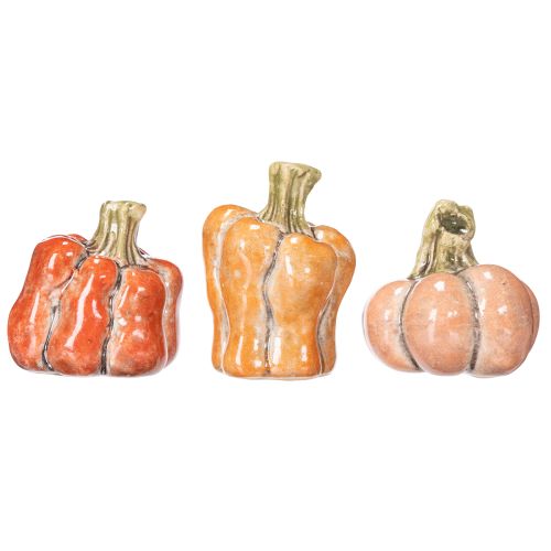 Ensemble de citrouilles : Petites citrouilles décoratives pour la décoration d'automne, 5 cm, lot de 3