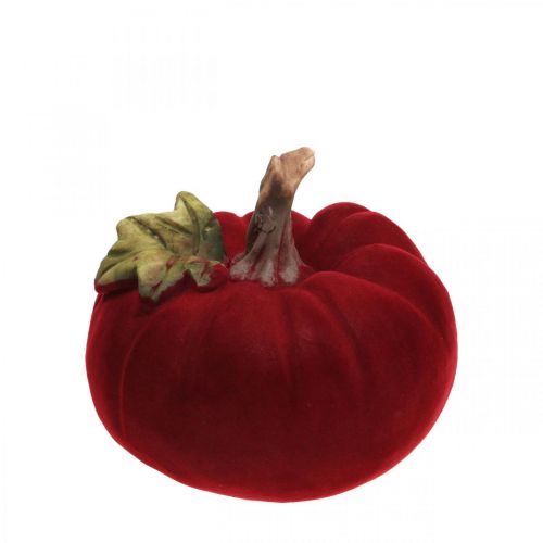Déco citrouille rouge automne décoration polyrésine 15×12cm