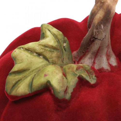 Déco citrouille rouge décoration de table automne polyrésine 10,5 × 9cm 2pcs