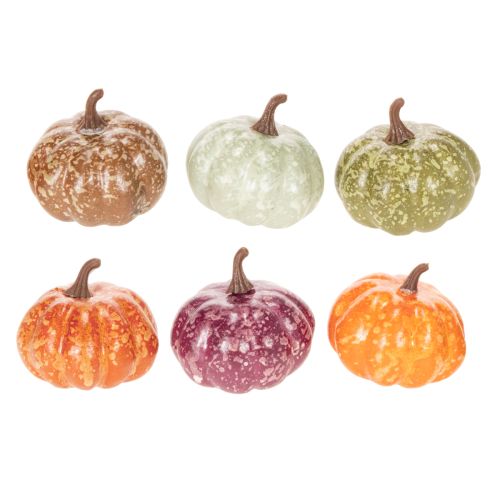 Set de Citrouilles Décoratives en Plastique 4 cm, 24 Pièces, Couleurs Variées, Déco Automne et Halloween