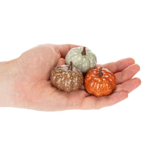 Set de Citrouilles Décoratives en Plastique 4 cm, 24 Pièces, Couleurs Variées, Déco Automne et Halloween | Floristik24.fr