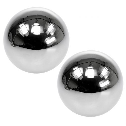 Floristik24 Boules déco inox Ø11cm 2pcs