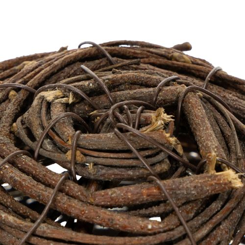 Article Sphère décorative en vigne, brun naturel, Ø 14 cm H 14 cm