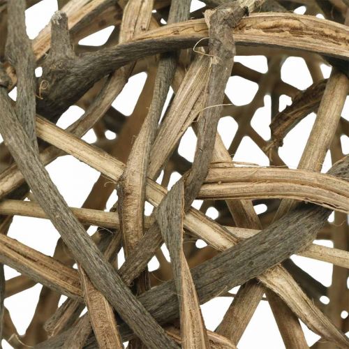 Boule déco bois de vigne naturel Ø25cm