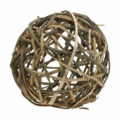 Boule déco bois de vigne naturel Ø25cm