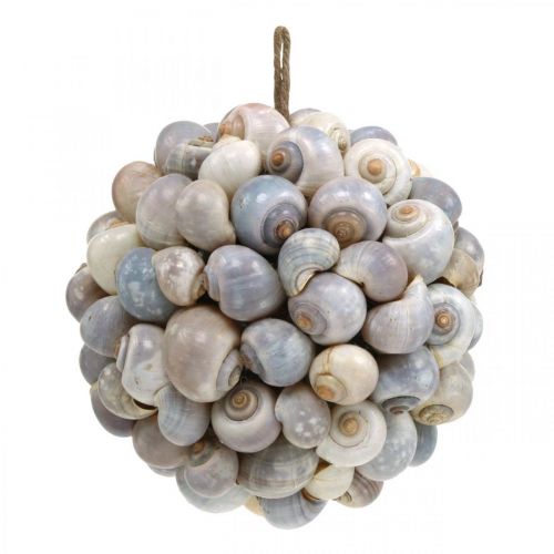 Article Boule décorative coquillage escargots de mer boule décoration naturelle maritime Ø19cm
