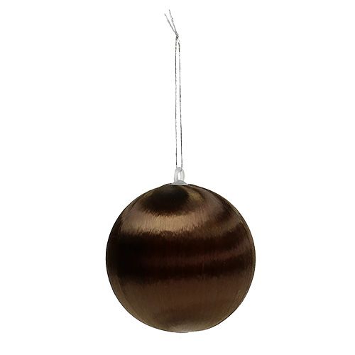 Floristik24 Boule de Noël Plastique Ø6cm Marron 6pcs