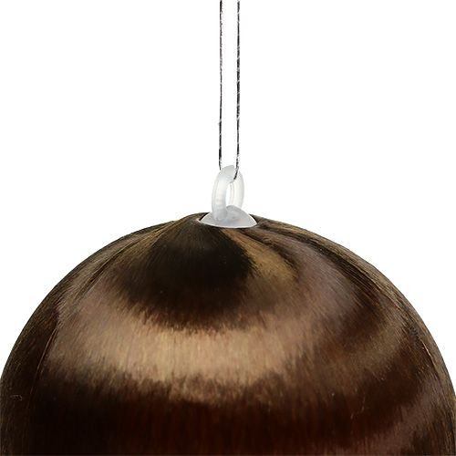 Floristik24 Boule de Noël Plastique Ø6cm Marron 6pcs