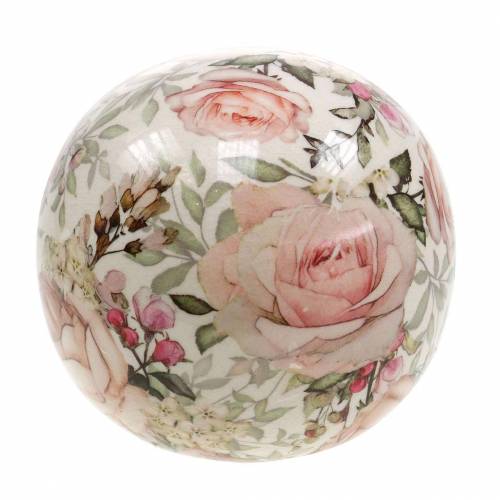 Floristik24 Boule décorative rose faïence rose clair Ø9cm