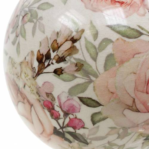 Floristik24 Boule décorative rose faïence rose clair Ø9cm