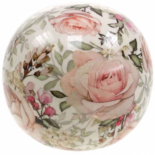 Floristik24 Boule décorative rose faïence rose clair Ø9cm