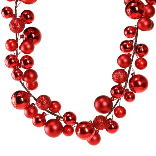 Guirlande boules Noël Guirlande de Noël rouge 160cm