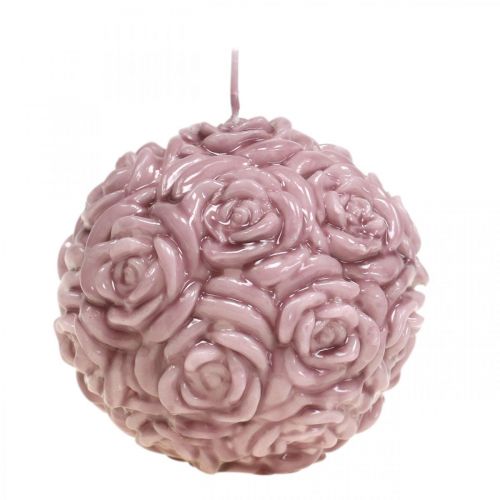 Article Bougie boule roses Bougie ronde rose Ø10.5cm