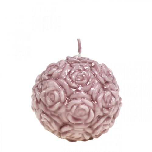 Floristik24 Bougie boule roses Bougie ronde décoration bougie rose Ø7cm