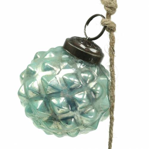 Article Guirlande de décoration de Noël Boules de sapin de Noël bleu clair 120cm