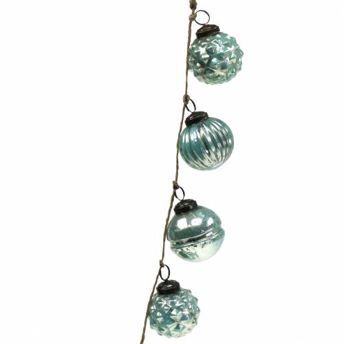 Floristik24 Guirlande de décoration de Noël Boules de sapin de Noël bleu clair 120cm