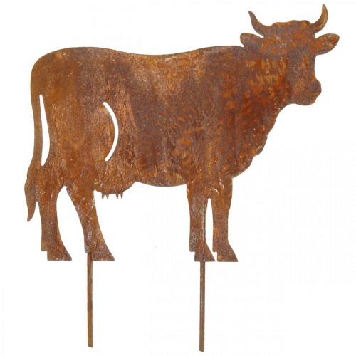 Floristik24 Vaches, bouchon métal vache, déco jardin, patine L14.5/19/24cm lot de 3