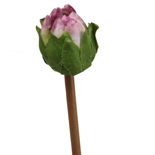 Article Fleur artificielle Dahlia Violet soie fleur et bourgeon H57cm