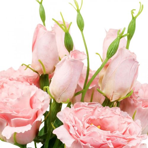 Article Fleurs artificielles Lisianthus rose fleurs artificielles en soie 50cm 5pcs