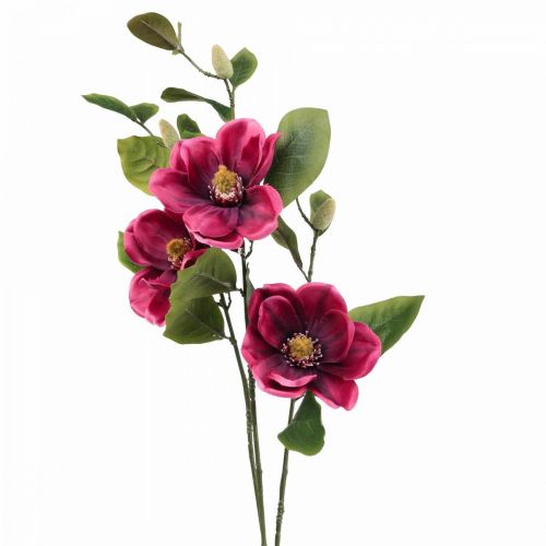 Floristik24 Fleur artificielle branche de magnolia, magnolia artificielle rose 65cm 3pcs