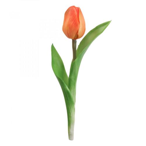 Fleur artificielle Tulipe Orange Real Touch fleur printanière H21cm