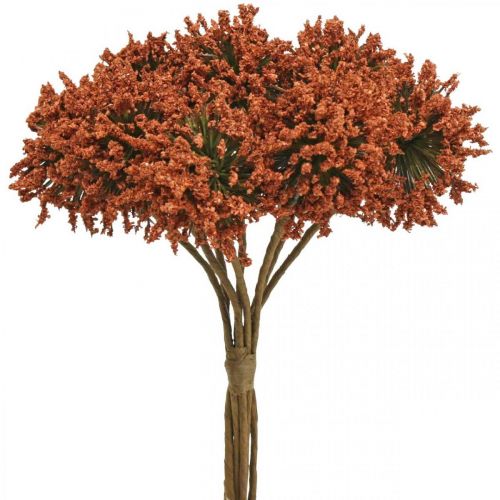 Article Fleurs artificielles fleurs décoratives marron en bouquet de 4 pièces