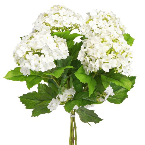 Article Fleurs Artificielles Snowball Viburnum Artificielle Blanche 60cm 4 Pcs