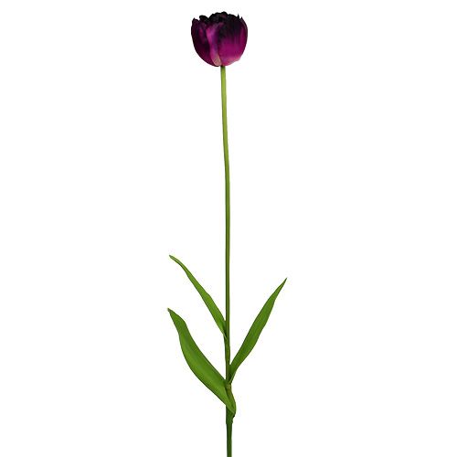 Floristik24 Tulipes artificielles en violet et vert 84cm - 85cm 3P