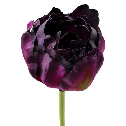 Article Tulipes artificielles en violet et vert 84cm - 85cm 3P