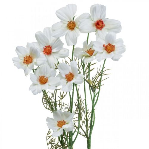 Floristik24 Fleurs artificielles Cosmea fleurs en soie blanche H51cm 3pcs