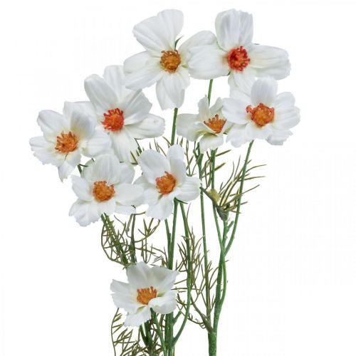 Floristik24 Fleurs artificielles Cosmea fleurs en soie blanche H51cm 3 pcs
