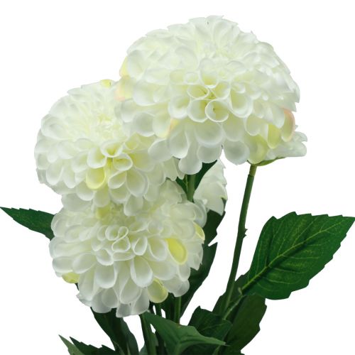 Article Fleurs artificielles dahlias décoratifs blanc artificiel 50cm