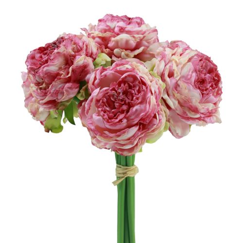 Floristik24 Fleurs Artificielles Décoration Pivoines Artificielles Rose Antique 27cm 7pcs