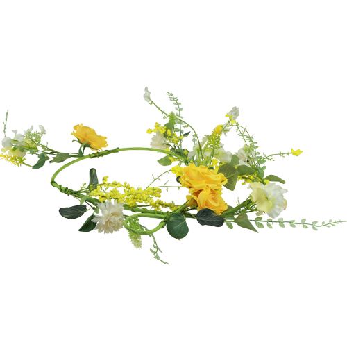 Article Fleurs artificielles cintre décoratif printemps été jaune blanc 150cm