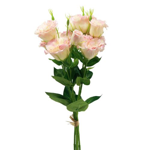 Floristik24 Fleurs artificielles Eustoma Lisianthus rose crème 52cm 5 pcs