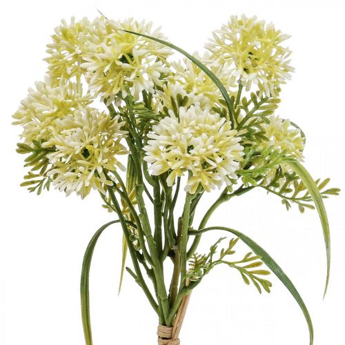 Floristik24 Fleurs artificielles allium blanc décoration oignons ornementaux 34cm 3pcs en bouquet