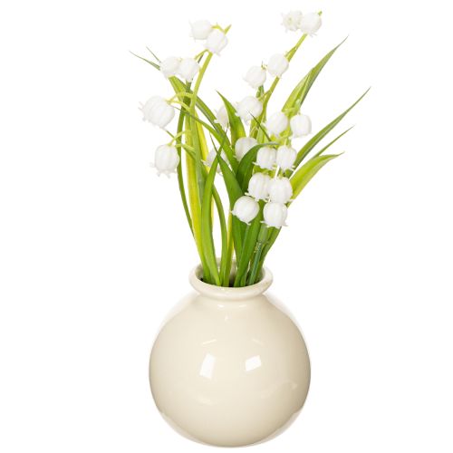 Bouquet artificiel de muguet dans un vase classique, idéal pour la décoration intérieure, 20 cm