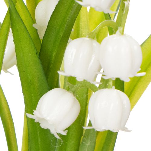 Article Bouquet artificiel de muguet dans un vase classique, idéal pour la décoration intérieure, 20 cm